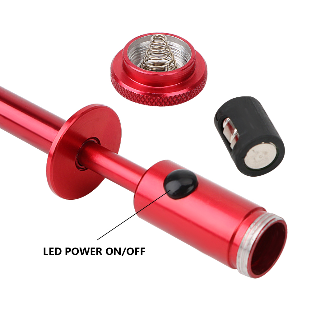 Strumenti di raccolta per la pulizia delle fogne Magnete magnetico con impugnatura a molla lunga + 4 artigli + Strumento di raccolta flessibile con luce a portato