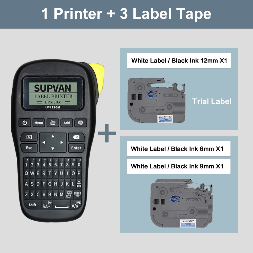 Supvan LP5120M Portable Wireless Label Printer Handheld Label Maker Industrial Labels Printer Printing Machine: LP5120M White 3