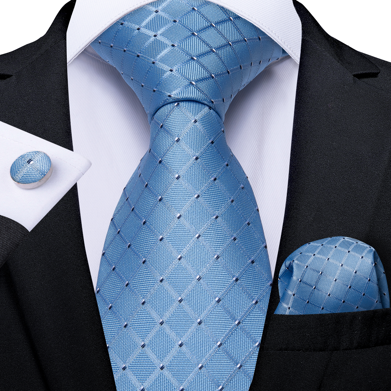 Cravates pour hommes vert clair point solide fête de mariage hommes accessoires plaine bleu violet cou cravate ensemble poche carré mari: YELLOW