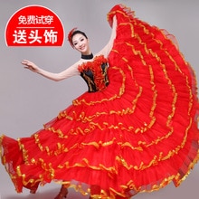 Opening Dance Big Pendulum Dress Spanish Flamenco Show Performance Dance Full-skirt Adult Female Dance Chorus National Suit H620