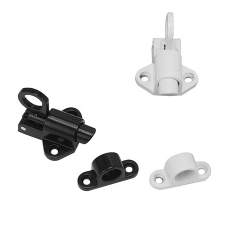 Alluminio bianco/grigio cancello finestra sicurezza anello di trazione molla rimbalzo porta bullone chiusura a scatto in alluminio