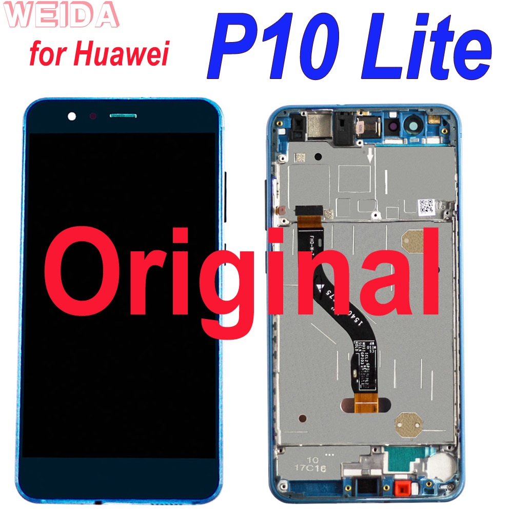 Originele Lcd Voor Huawei P10 Lite Lcd Touch Screen Digitizer Vergadering Voor P10Lite WAS-LX2J WAS-LX2 WAS-L03T WAS-LX3 Tool
