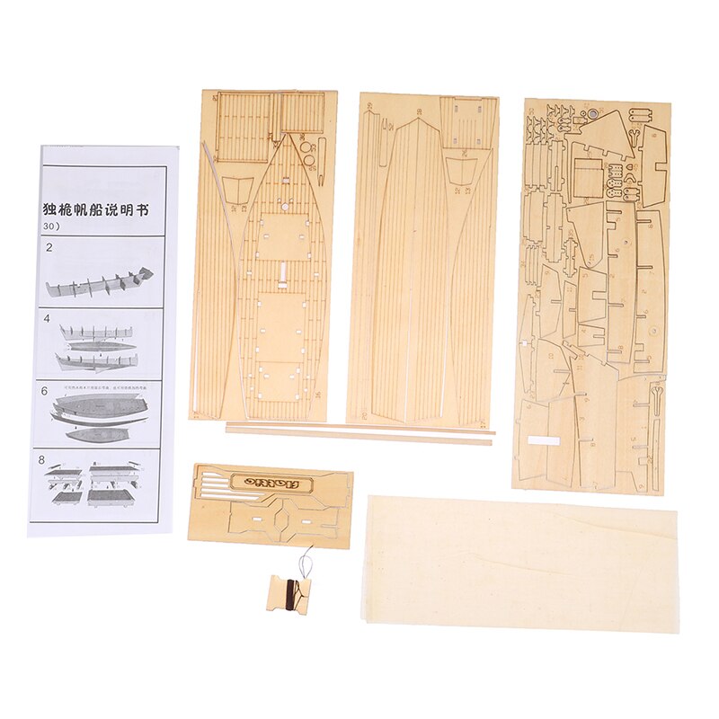 thumbnail image 2 of Menolana 3D Wooden Sailboat Puzzle - DIY Ship Model Building Kit 1/130 Scale 2 of 13