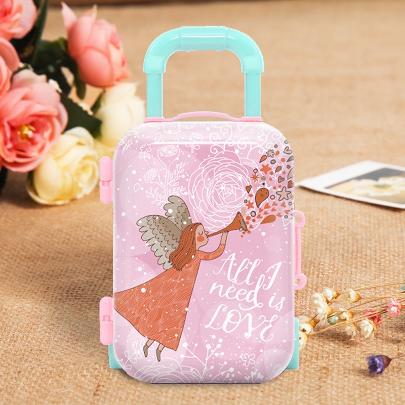 Mini valise à roulettes, noël, année du tigre, boîte à bagages pour enfants, jouets créatifs, artisanaux,: 4