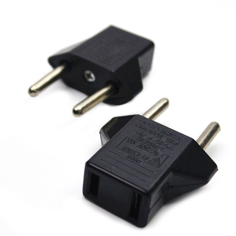 1Pcs Europese Standaard Plug Power Adapter Travel Converters Eu Ac Plug Us Power Plug Adapter Lamp Holder Converters