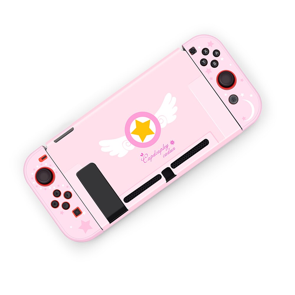 Pink Nintend Switch NS Protective Case Cover Shell For Nitendo Switch Console Joy-Con Controller Anti-Slip Shell Direct Docking: E