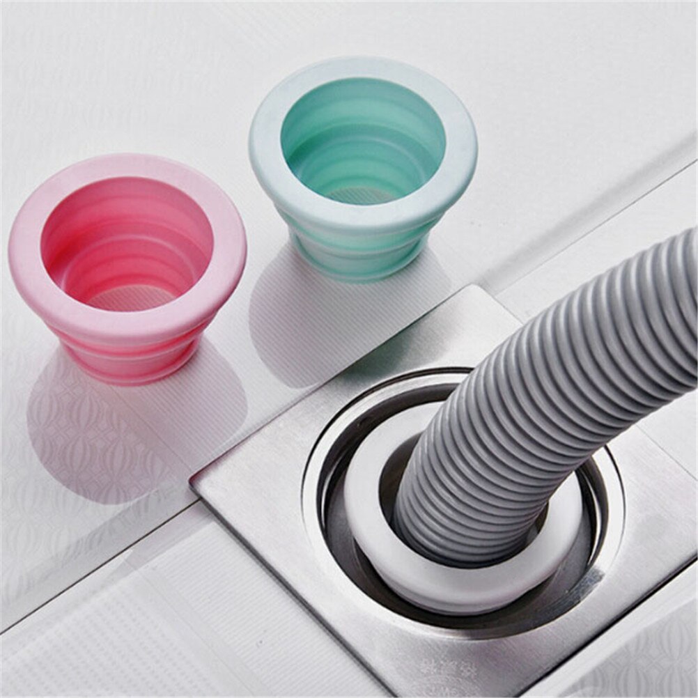 1PCS Plastic Washing Machine Pool Seal Ring Silicone Sewer Pipe Drain Sealing Plug Anti-odor Water Ring Seal Accessories Tools