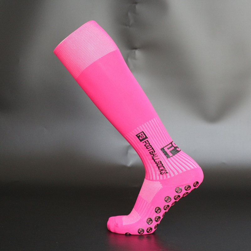 Voetbal Sokken Ronde Siliconen Zuignap Grip Anti Slip Voetbal Sokken Sport Mannen Vrouwen Training Sokken Calcetines Deportivos: Roze