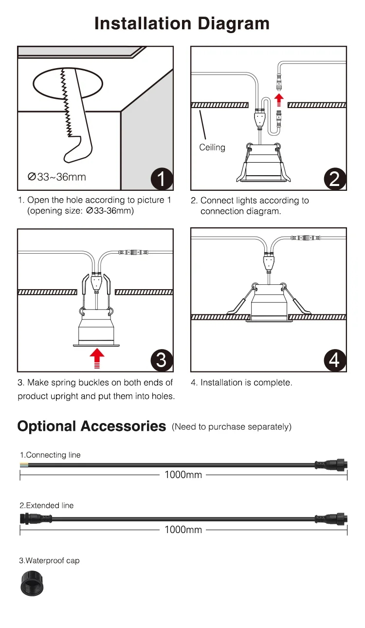 Miboxer 3w mini vanntett led-spotlight 12v ensfarget/dobbelt hvit/rgb/rgbw 2.4g fjernkontroller  ip66 led-downlight dimbar