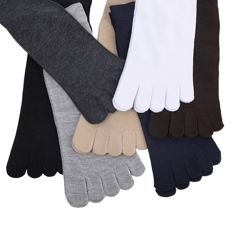 1/5 pares de calcetines de cinco dedos calcetines de algodón transpirables Unisex deportes correr sudor absorbente antibacteriano tobillo calcetines