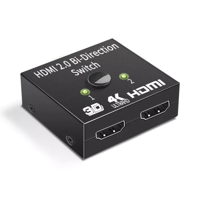 Tovejsafbryder 8k x 60hz hdmi-splitter 1 x 2 hdmi-switch 1 in x 2 ud videofordeler splitter  hd 1080p x dobbelt skærm til bærbar computer: Rød
