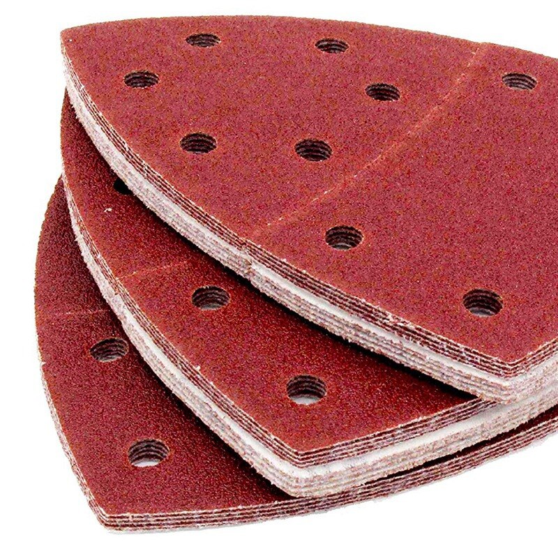 50 pièces feuilles de ponçage, tapis de ponceuse de souris pour s'adapter à la multi-ponceuse et tous les multi-outils oscillants