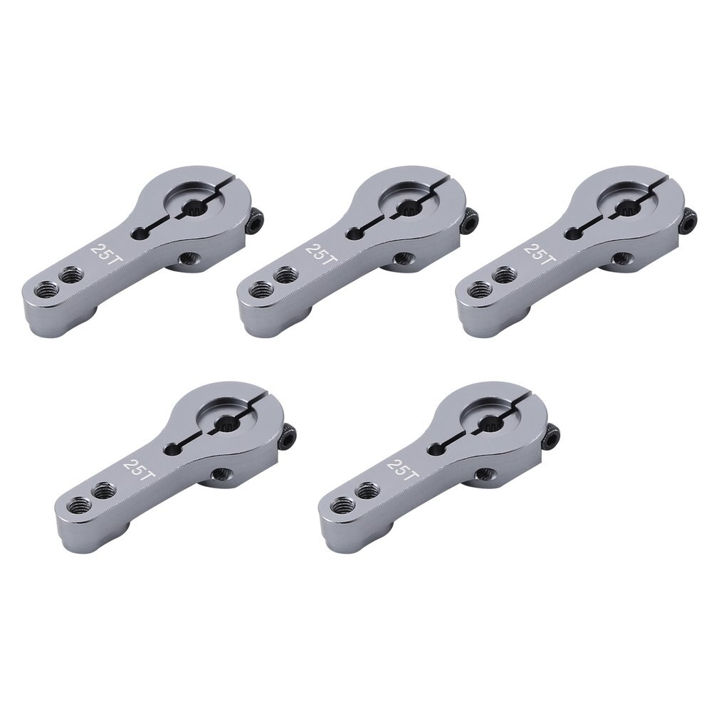 5pcs 25T M3 Metal RC Servo Arm Horn for Futaba Savox Xcore HL HSP HD Power: Titanium