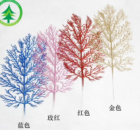 10pcs Christmas Artificial leaves Simulation leaves Christmas decorations 40x19cm