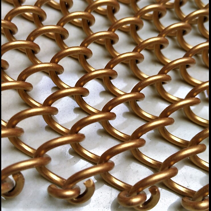 Fine Wire Decorative Aluminum Alloy 2mm Metal Coil Curtain