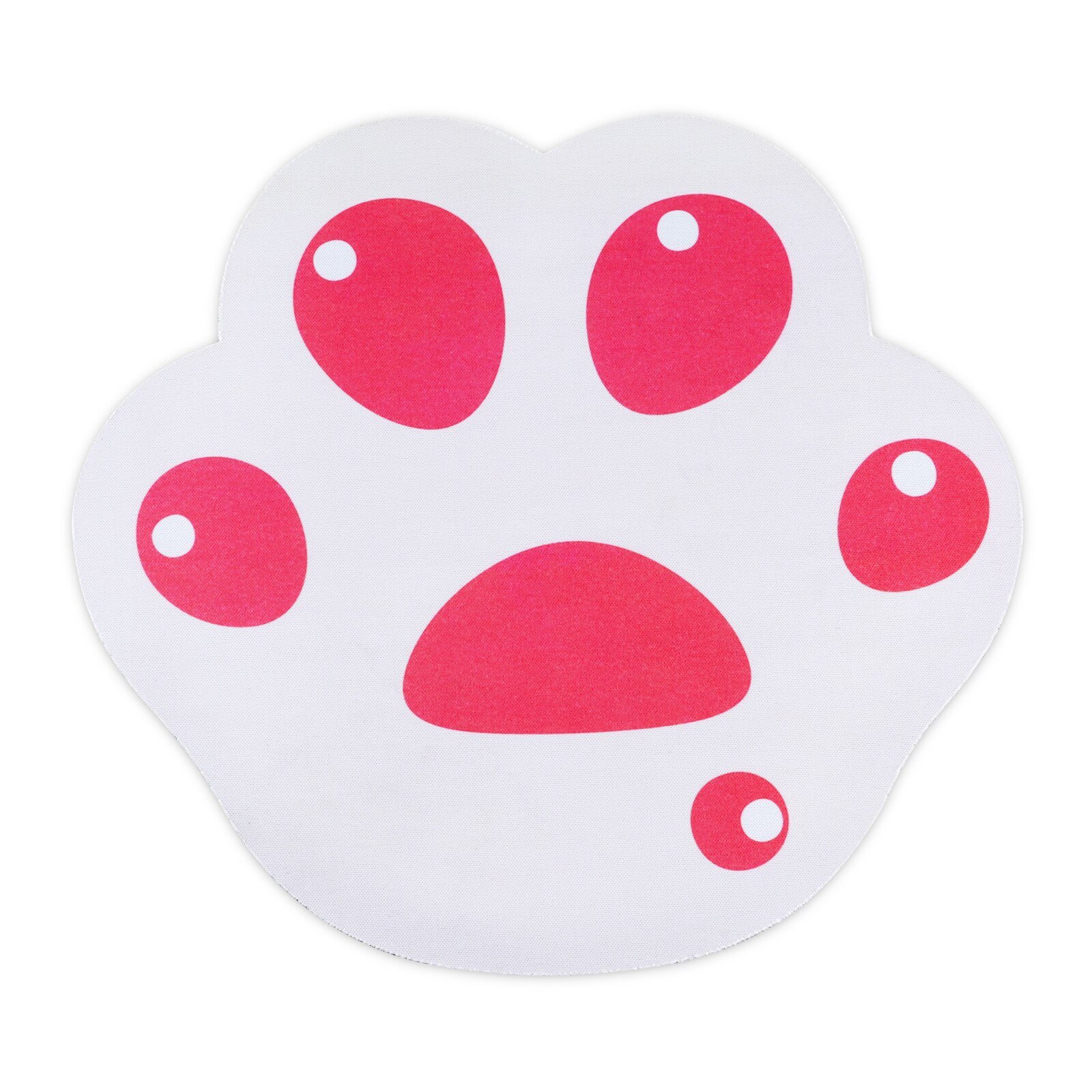 Pink Wireless Mouse 2.4G Optical Mute Mause Office Mouse 1600 DPI Ergonomic USB Cute Mice Purple For Mac PC Laptop Girl Kids: Cat Paw Mousepad