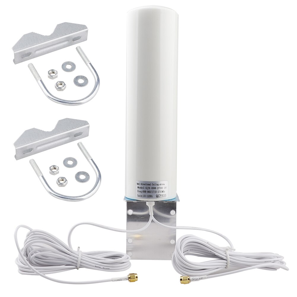 Antenne Extérieure LTE/4G/5G MIMO TKSTAR - 2 Câbles SMA 3m - Support Mural Inclus - Compatible Fritzbox 6850 5G, Netgear Nighthawk M5