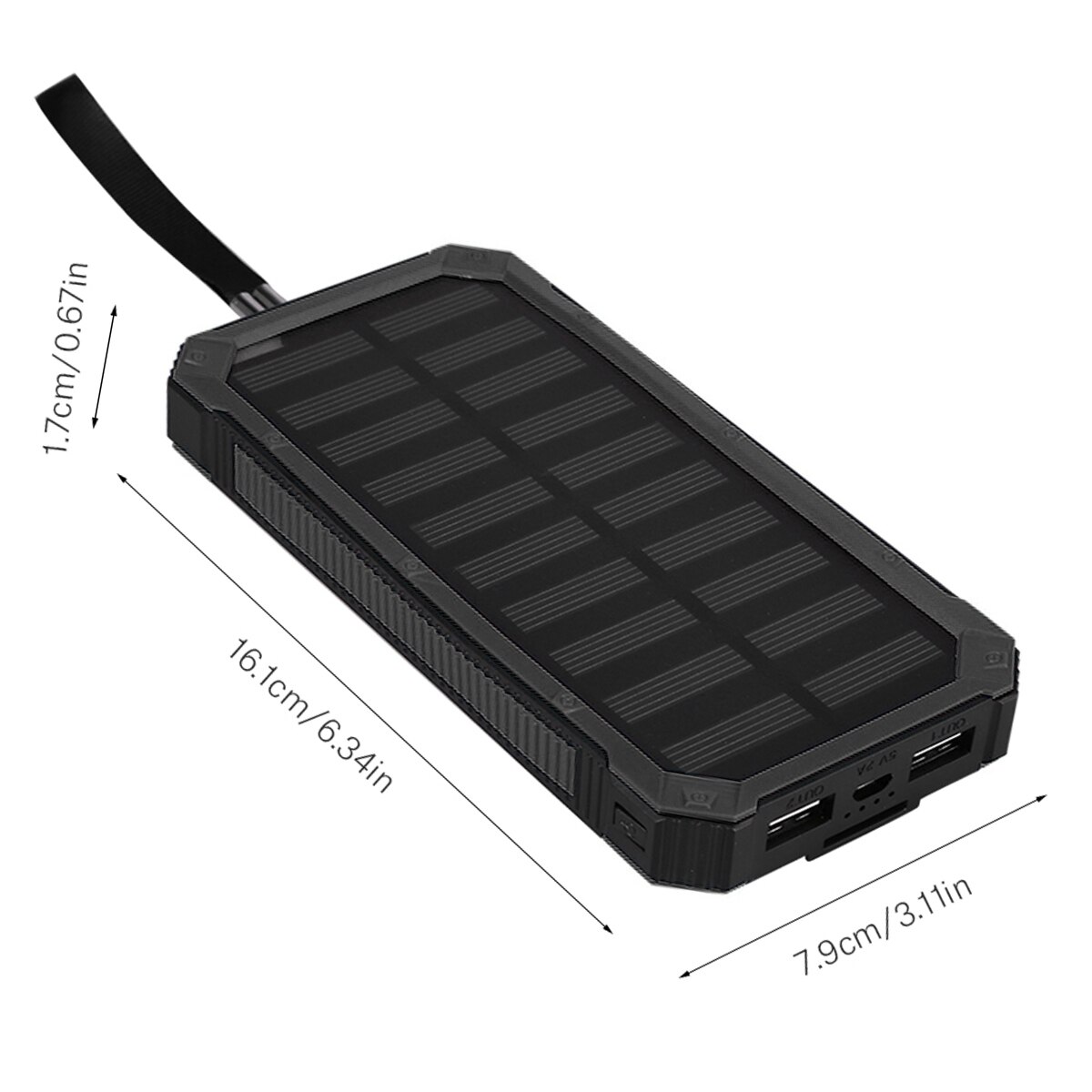 DIY Solar Power Bank Case Set Dual USB Port Fast Charging DIY Solar Power Bank Case Kit (Battery NOT INCLUDED)