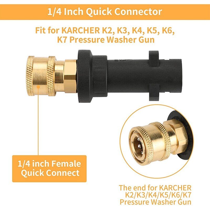 Schuim Kanon Spray Hogedrukreiniger Accessoires 3000 Psi Hogedrukreiniger Kanon Met Nozzle Tips Quick Connector