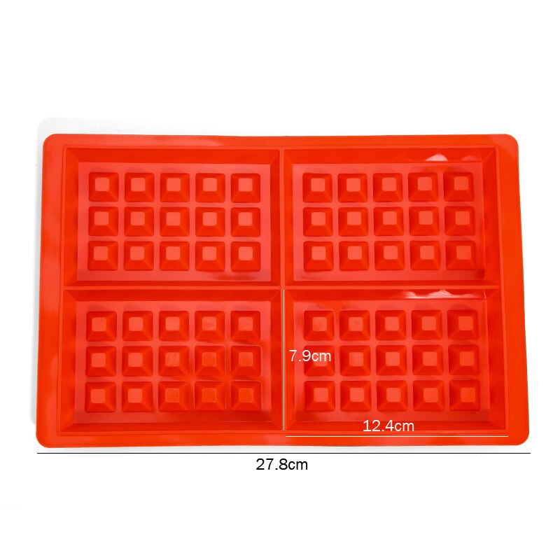 Fais Du-molde de silicona para gofres, herramientas para hornear, en forma de corazón, accesorios de cocina antiadherentes para hornear, DIY: Square