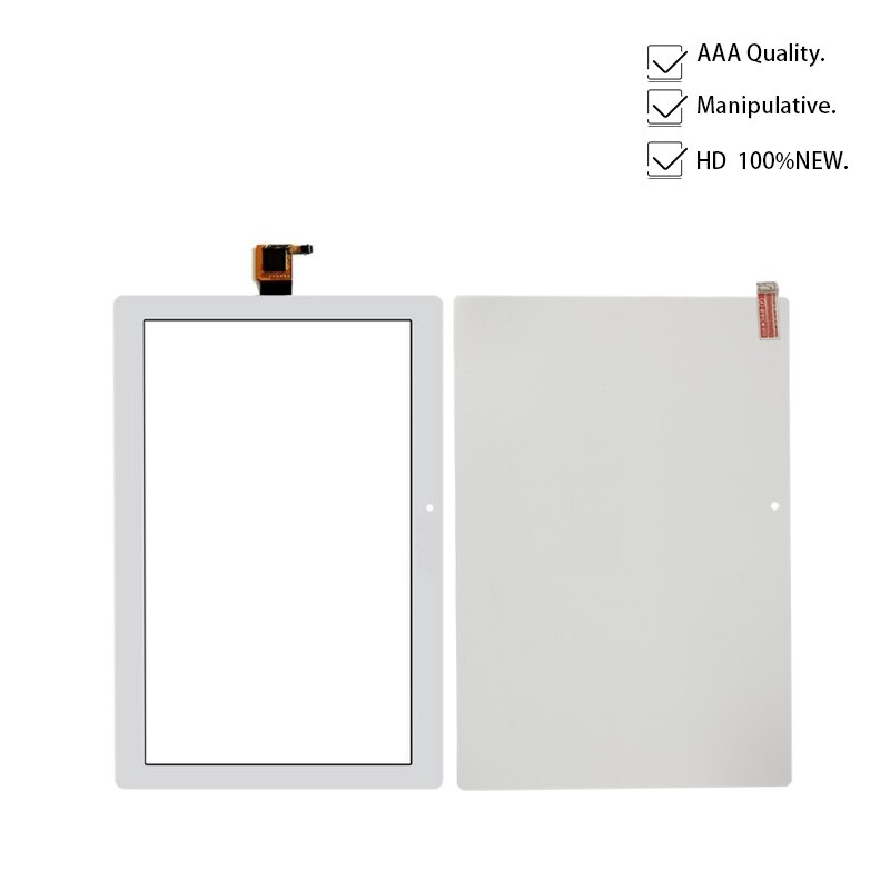 10.1 ''Tablet Touch Screen Voor Lenovo Tab 2 A10-30 YT3-X30 X30F TB2-X30F TB2-X30L Touchscreen Panel Voor Glas Sensor: White and glass film