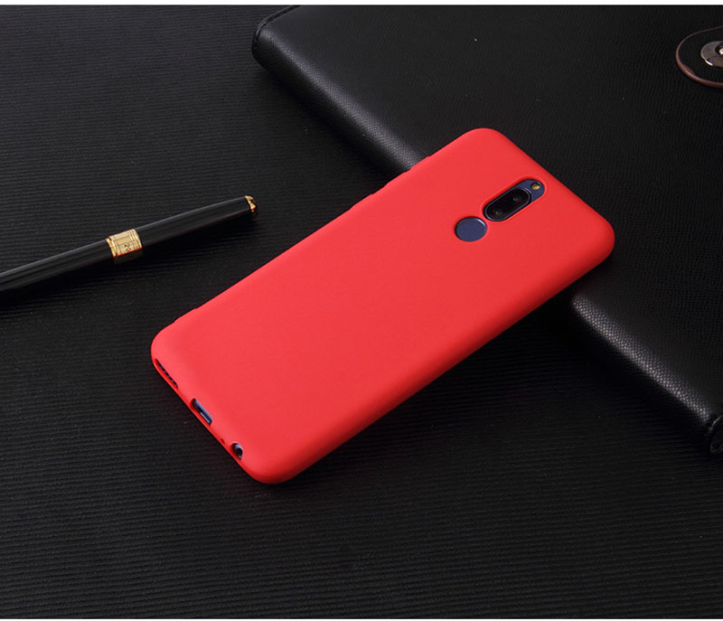 Para Xiaomi Redmi 8 8A Note 8 8T Pro mate colorido silicona TPU funda para Redmi Note8 Pro 8 8A color caramelo funda suave: Cuero genuino / Rojo