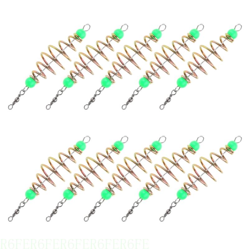 R6FE Isca pesca Conjunto 10 carpa isca pesca com gaiola com contas pendentes para a pesca Small Lake: orange