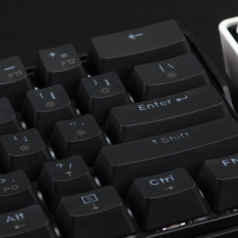 KEMOVE SNOWFOX/SHADOW PBT Double-Shot Keycaps - Curved Standard OEM Profile: Black