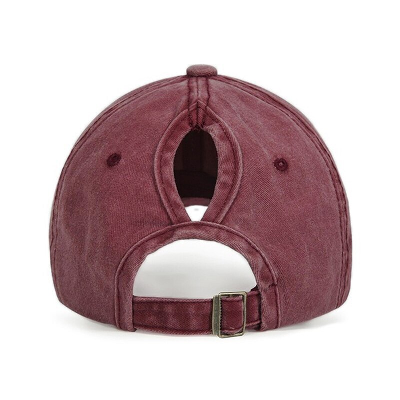 Paardenstaart Baseball Cap Voor Vrouwen Snapback Baseball Hoed Wassen Hoeden Vrouwelijke Sport Caps Effen Kleur Bone Gorras