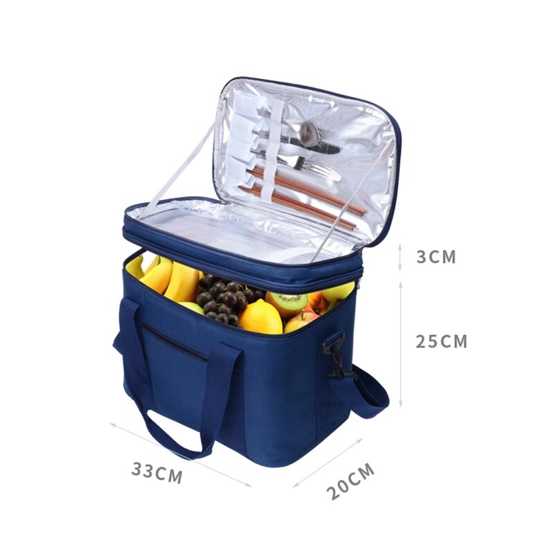 Double Decker Cooler Bag Thickening Aluminum Foil Insulated Food