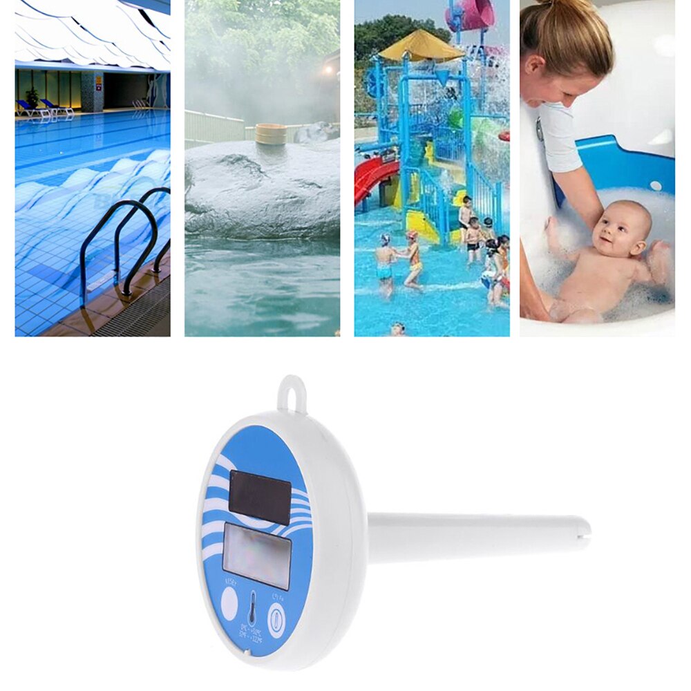 For Swimming Pool Bathroom Digital Floating Thermometer Digital Screen Solar Powered Accurate Floating Water Temperature Meter