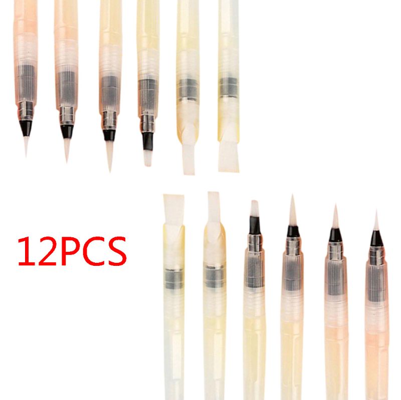 12 Stuk Water Kleur Brush Pen Set, Aquarel Verf Pennen Q6PA