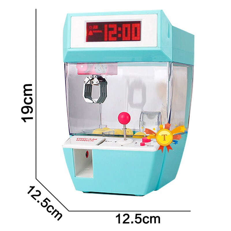 Catcher vækkeur elektrisk automat maskine dukke grabber spil mini slik til børnelegetøj