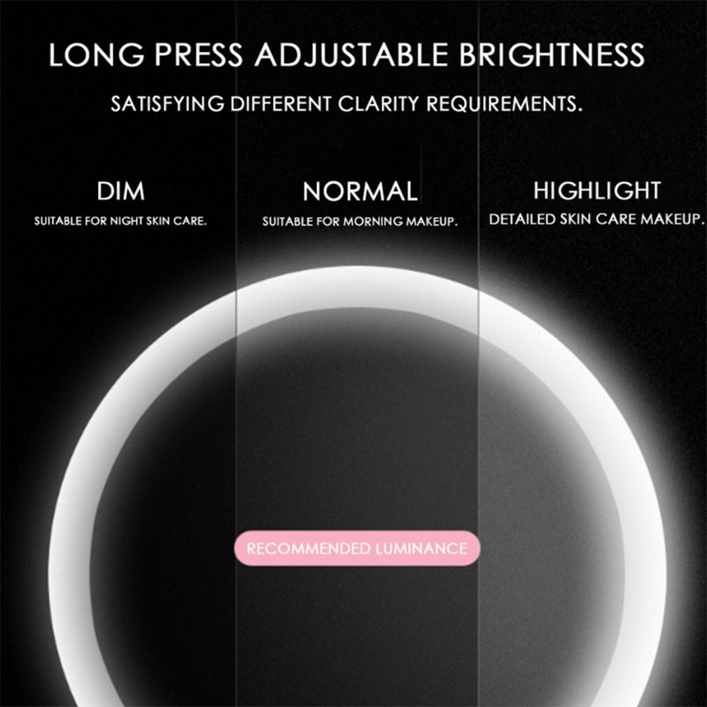 Double Sided Swivel LED Tabletop Makeup Mirror Makeup Mirror Women Facial Makeup Cosmetic Desktop Cosmetic Mirror Tools