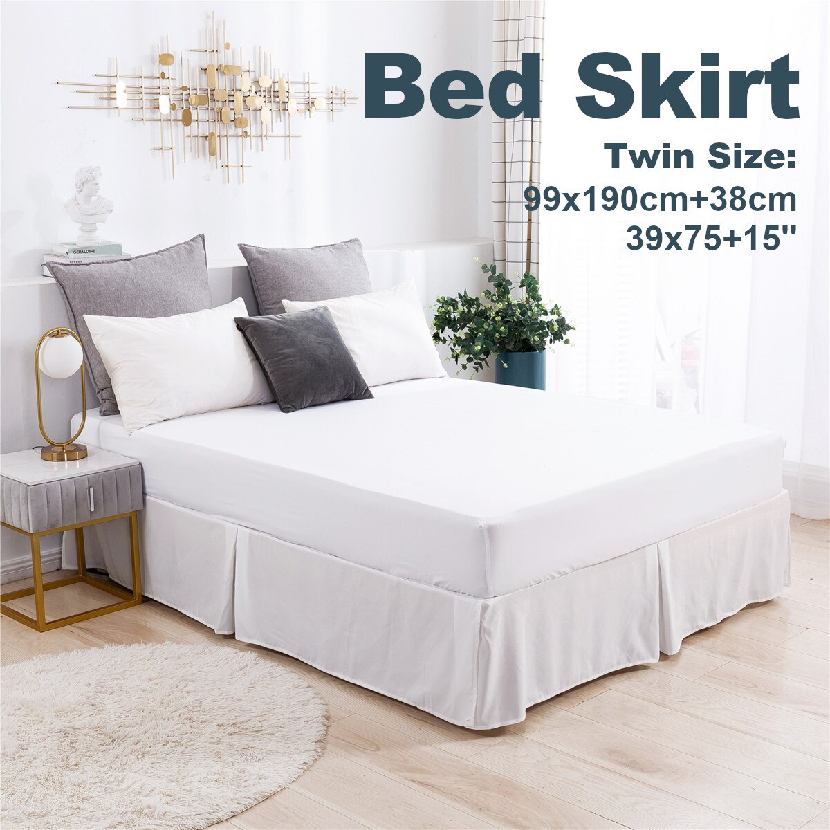 Bed Rok Wrap Rond Elastische Bed Shirts Met Bed Oppervlak Twin/Volledige/King/Queen Size Bed Rok sprei Op Het Bed Hoeslaken