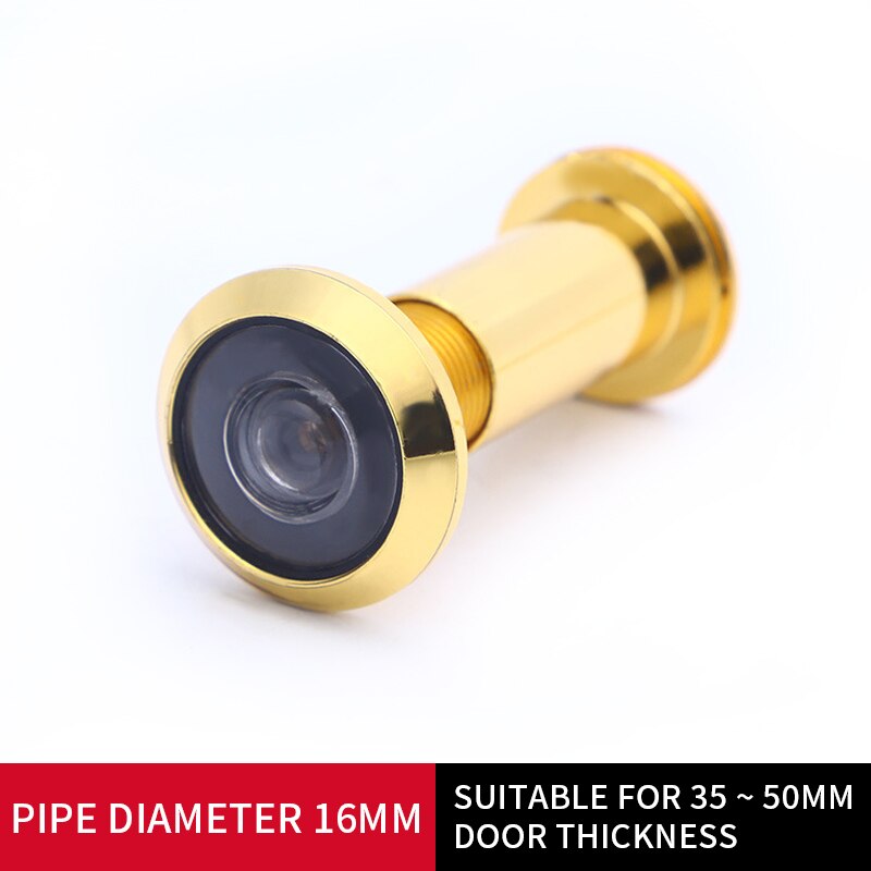 220 Graden Brede Kijkhoek Deur Viewer Privacy Cover Beveiliging Deur Eye Viewer Hardware: Goud / Without cover