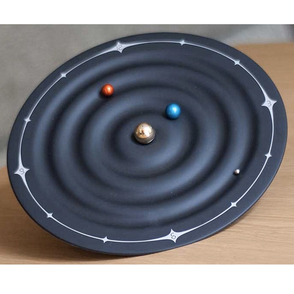 Table Clock Modern Orbit Galaxy Magnetic Clocks Planet Ball Desk Watch Wall Mounted or Desktop Home Decor 8 inch