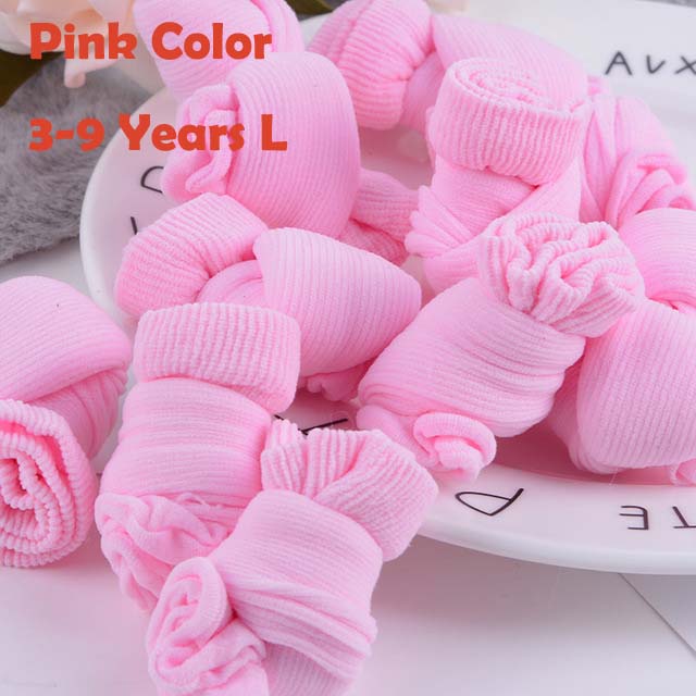 10 Paren/pak Snoep Kleur Babysokjes Dunne Zomer Sokken Kinderen Baby Jongens Meisjes Bebe Meias 0-3-9 jaar: 3 to 9 L  Pink