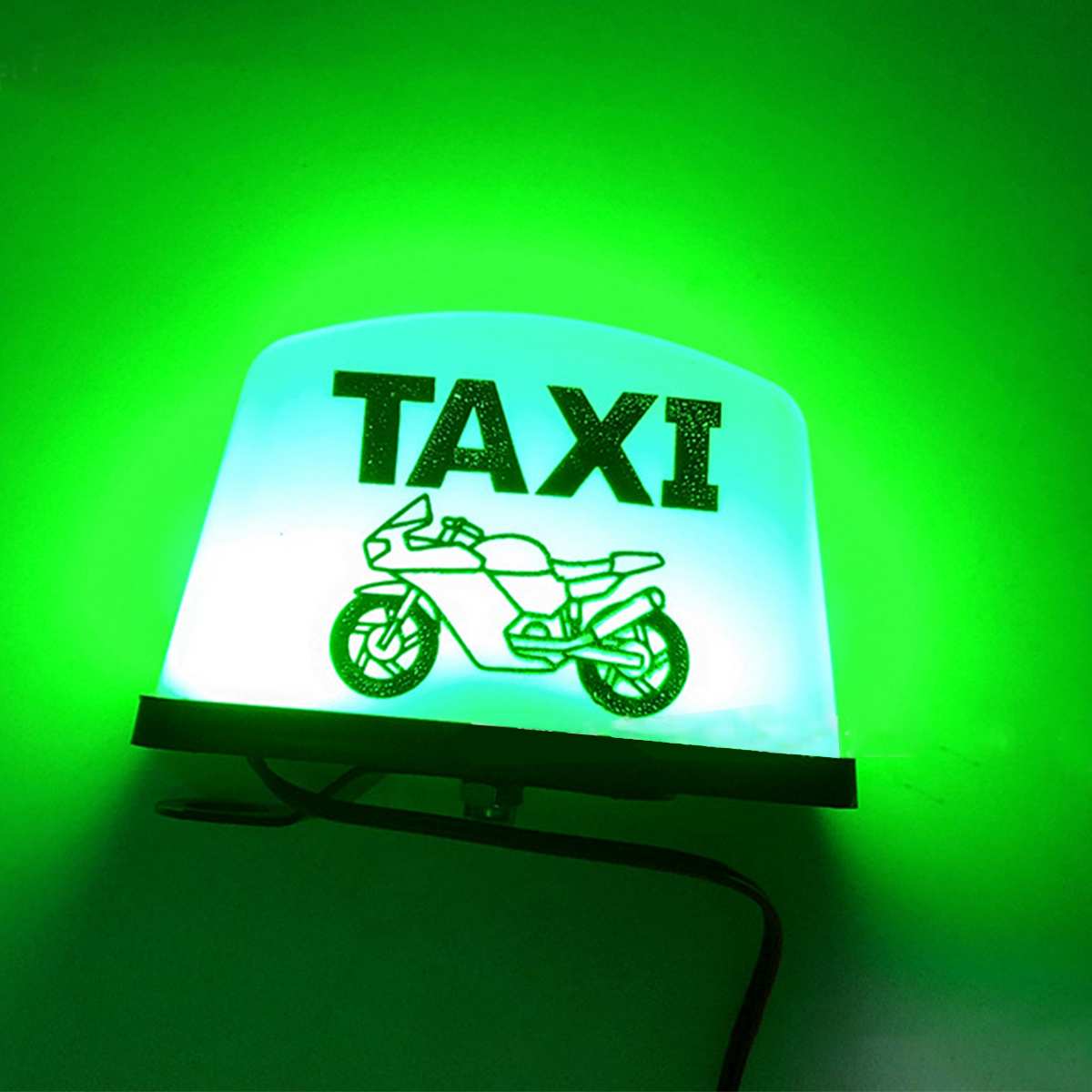 12V Yellow / Green Motorcycle Helmet Lamp Warning Taxi Light Taxi Charging Warning Light Car Motorcycle Decor Light