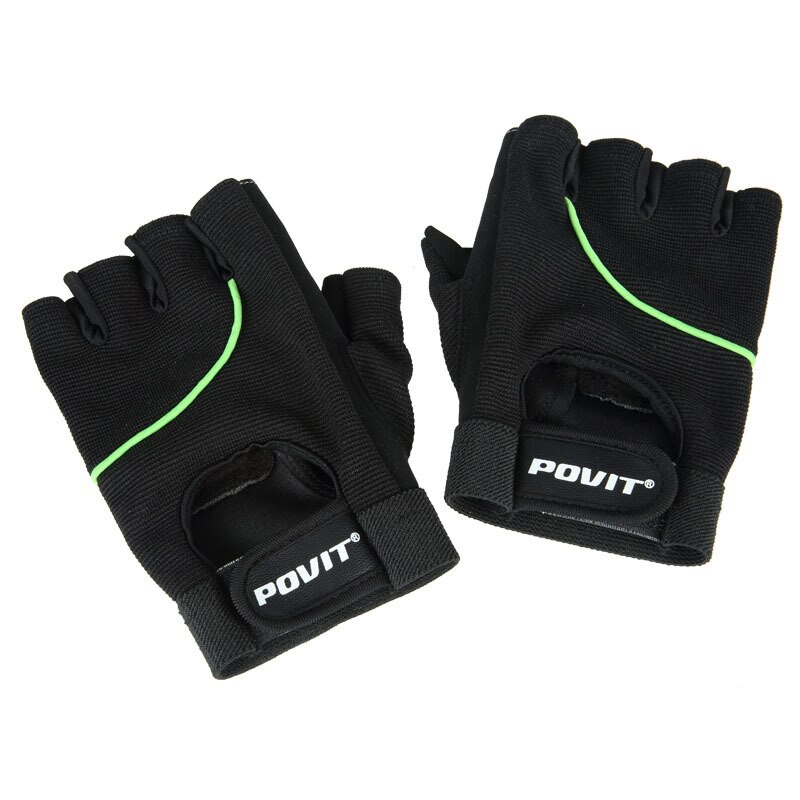 Povit Sport Fitness Half Vinger Handschoenen Ridding Handschoenen Fietsen Vingerloze Handschoenen Fitness Sport Handschoenen: Default Title