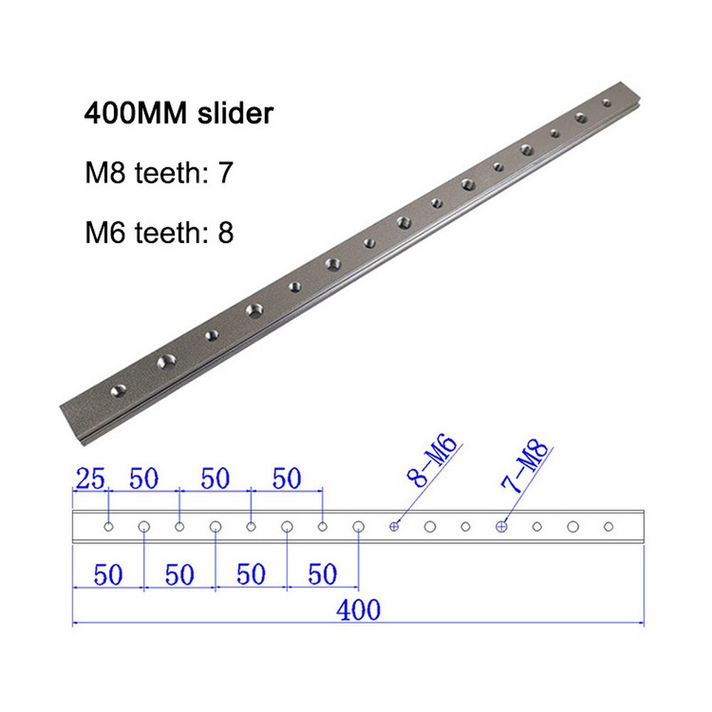 T-track Slider Sliding Nut Aluminum Alloy T Slot Nut Jigs Screw Slot Fastener 100MM/200MM /300MM /400MM Woodworking Tools