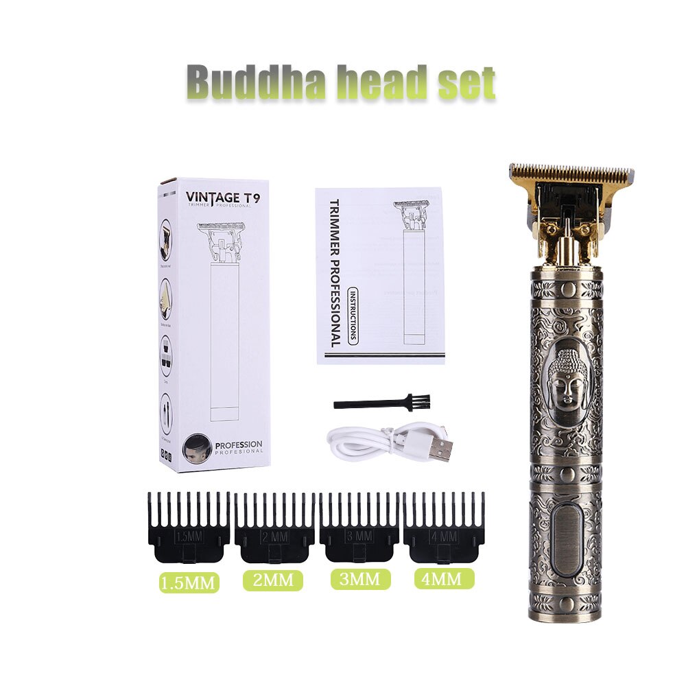 Recharge Clipper Hair Mower Haircut Machine Portable Trimmer Cutter Electric Formen Beard Shaver Hairstyle Cutting: Buddha head 1