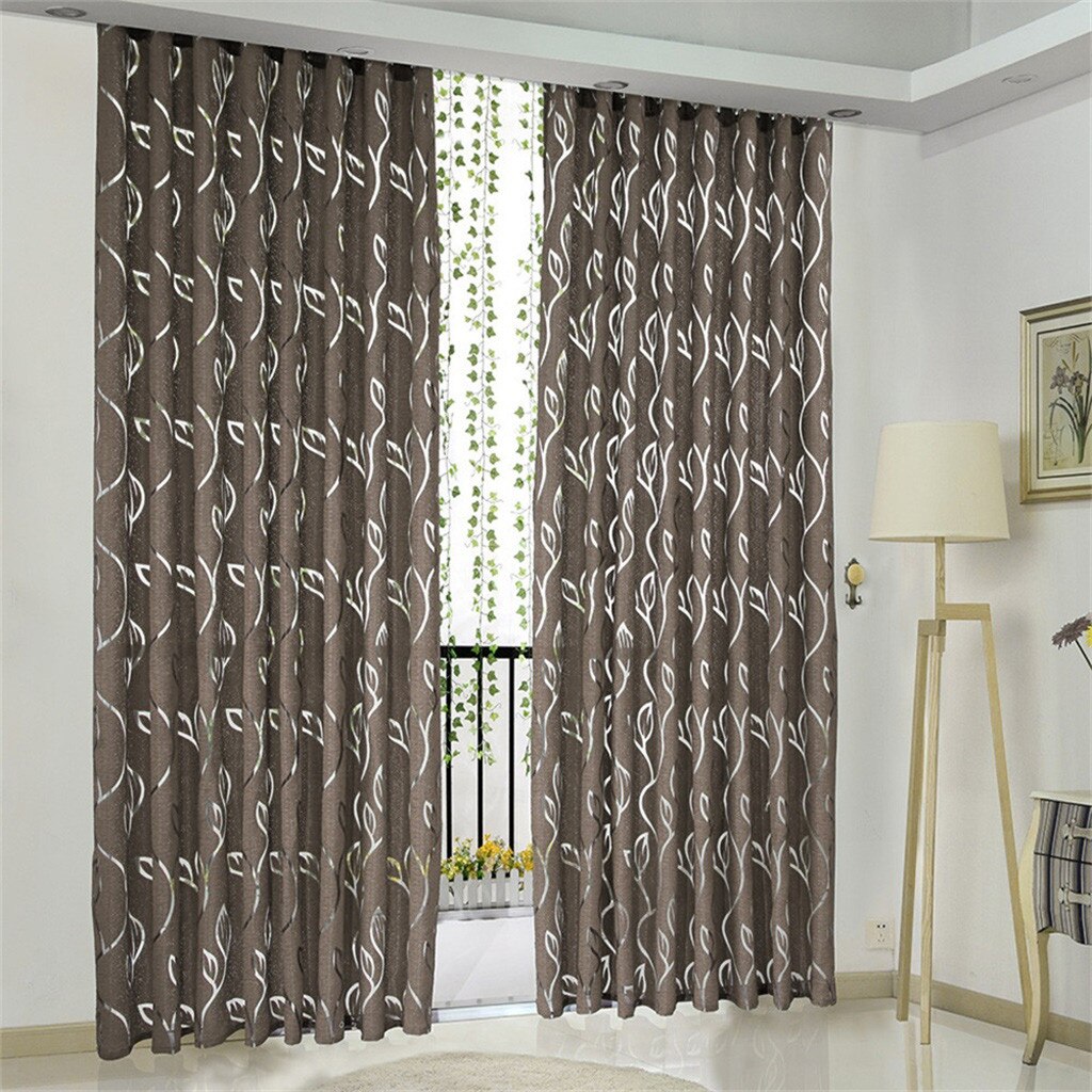 Embroidered Floral White Tulle Window Screen Curtain for Living Room Bedroom Luxury Sheer Voile Curtain Blind Drapes Door Decor