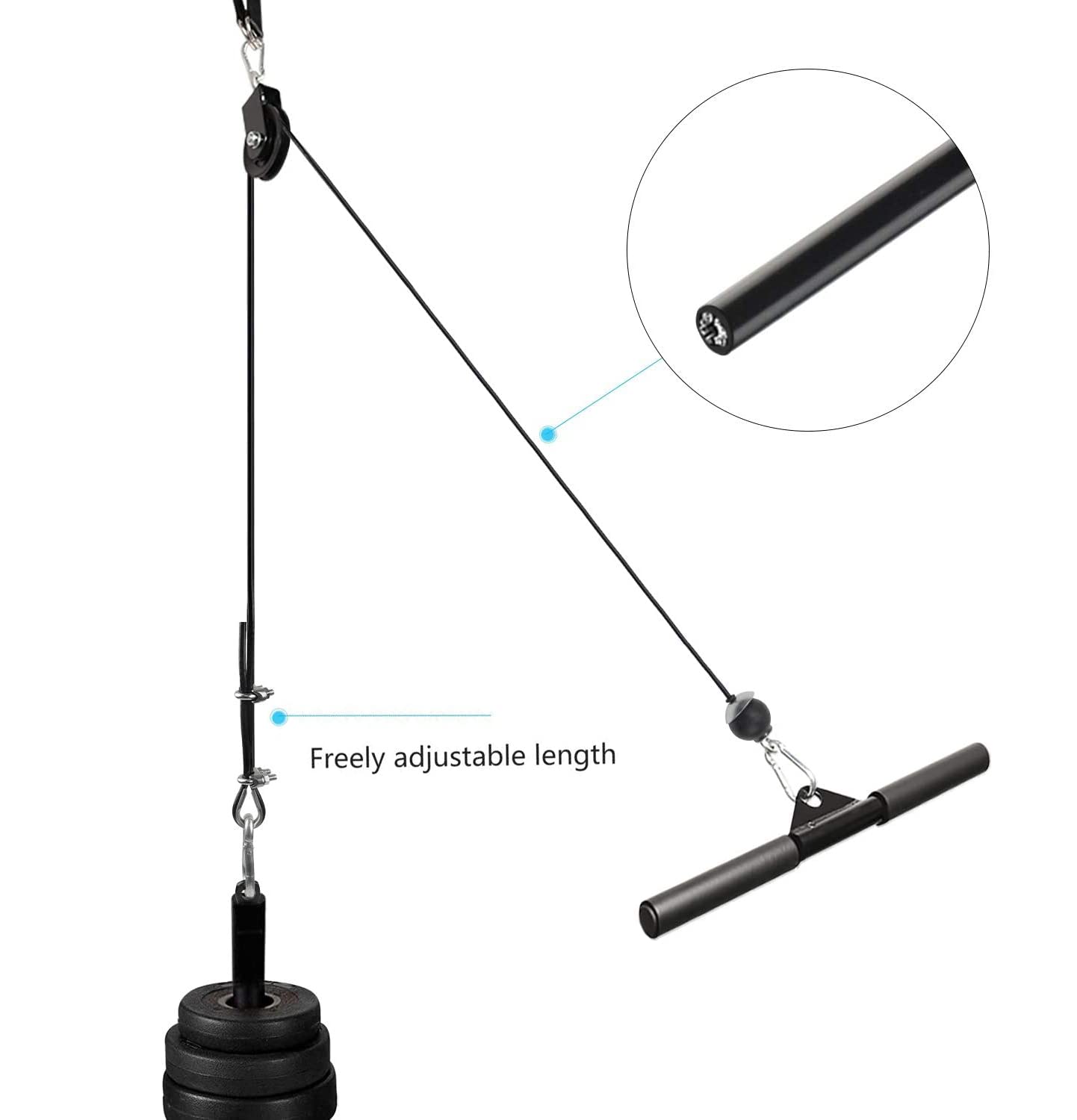 Cavo puleggia di ricambio per macchina fitness, fune metallica in acciaio resistente, accessori per allenamento per la forza domestica, 2M, 2,5m, 3M, 4