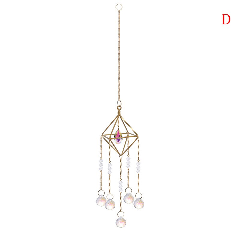 Sun Catchers Crystal Pendant Light Catcher Rainbow Chaser Hanging Wind Chimes: D