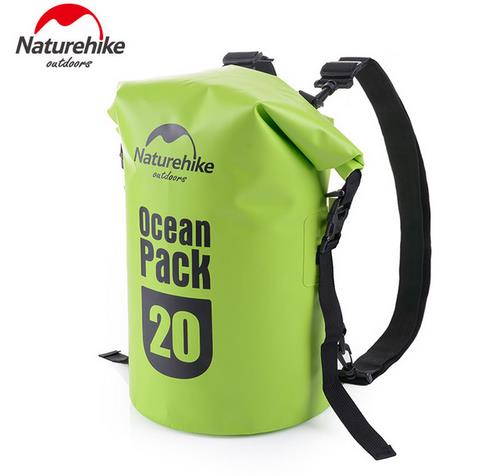 naturel randonnée 20L 30L sac étanche Portable sac à dos pour Camping canyoning natation: 20L green
