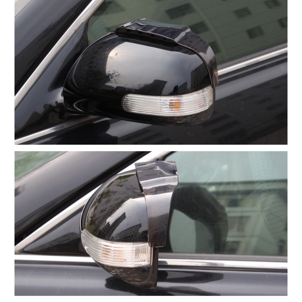 1 par de espejos retrovisores laterales de plástico Universal, parasol, tablero protector contra la lluvia para coche