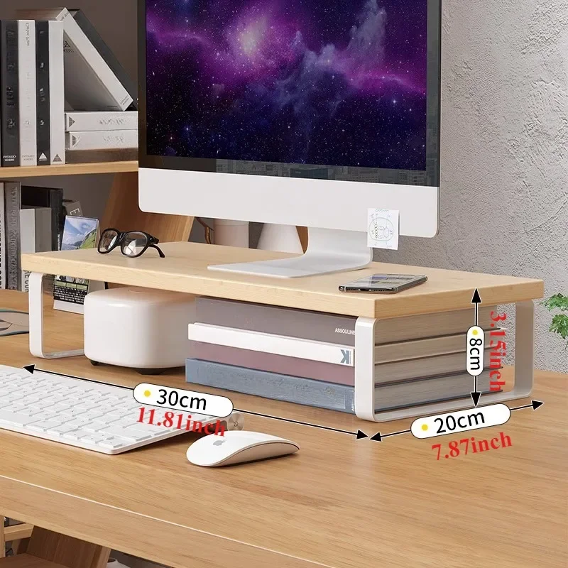 1PC Notebook Computer Stand Desktop Computer Screen Desktop Elevated Desktop Storage and Storage Pad Elevated Length 30/40/50cm: black
