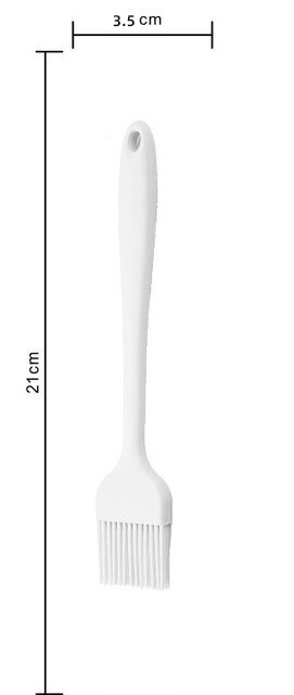 1PC Silicone Barbeque Brush Cooking BBQ Heat Resistant Oil Brushes Supplies Kitchen Bar Cake Baking Tools Utensil Supplies: white