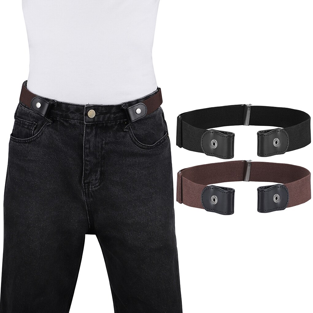 Buckle-Free Belt for Jean Pants,Dresses No Buckle Stretch Elastic Waist Belt for Women/Men,No Bulge,No Hassle Waist Belt